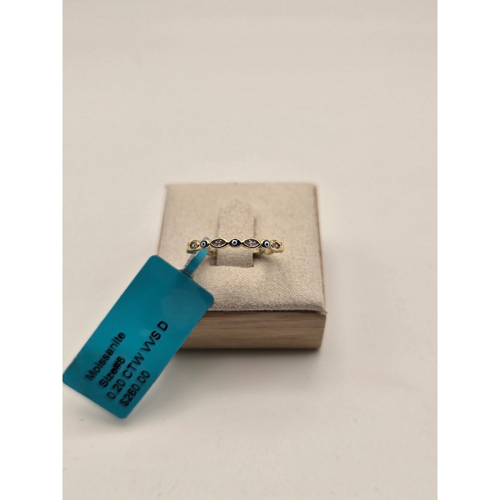 Gold filled & Moissanite Stackable Ring - Size 6